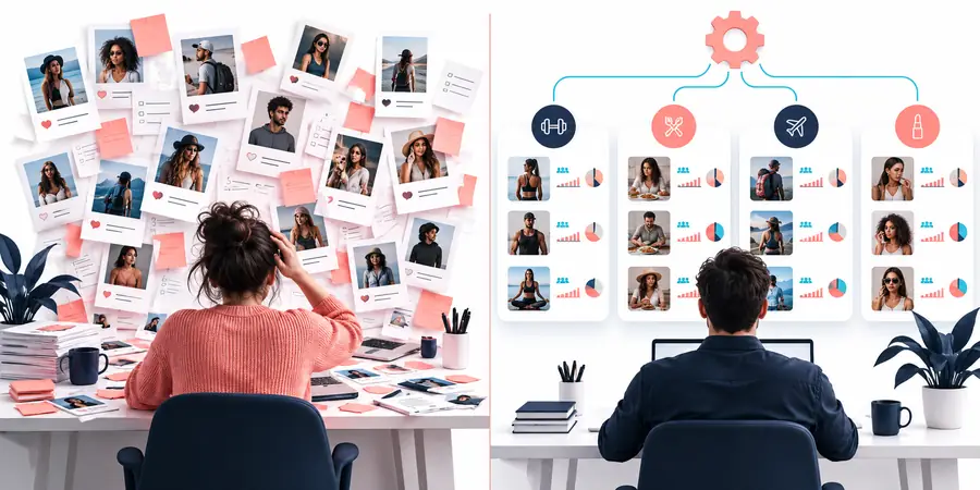 Creator discovery comparison interface